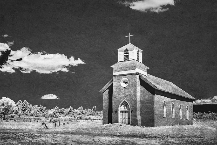Old Church in Mora Valley, New Mexico